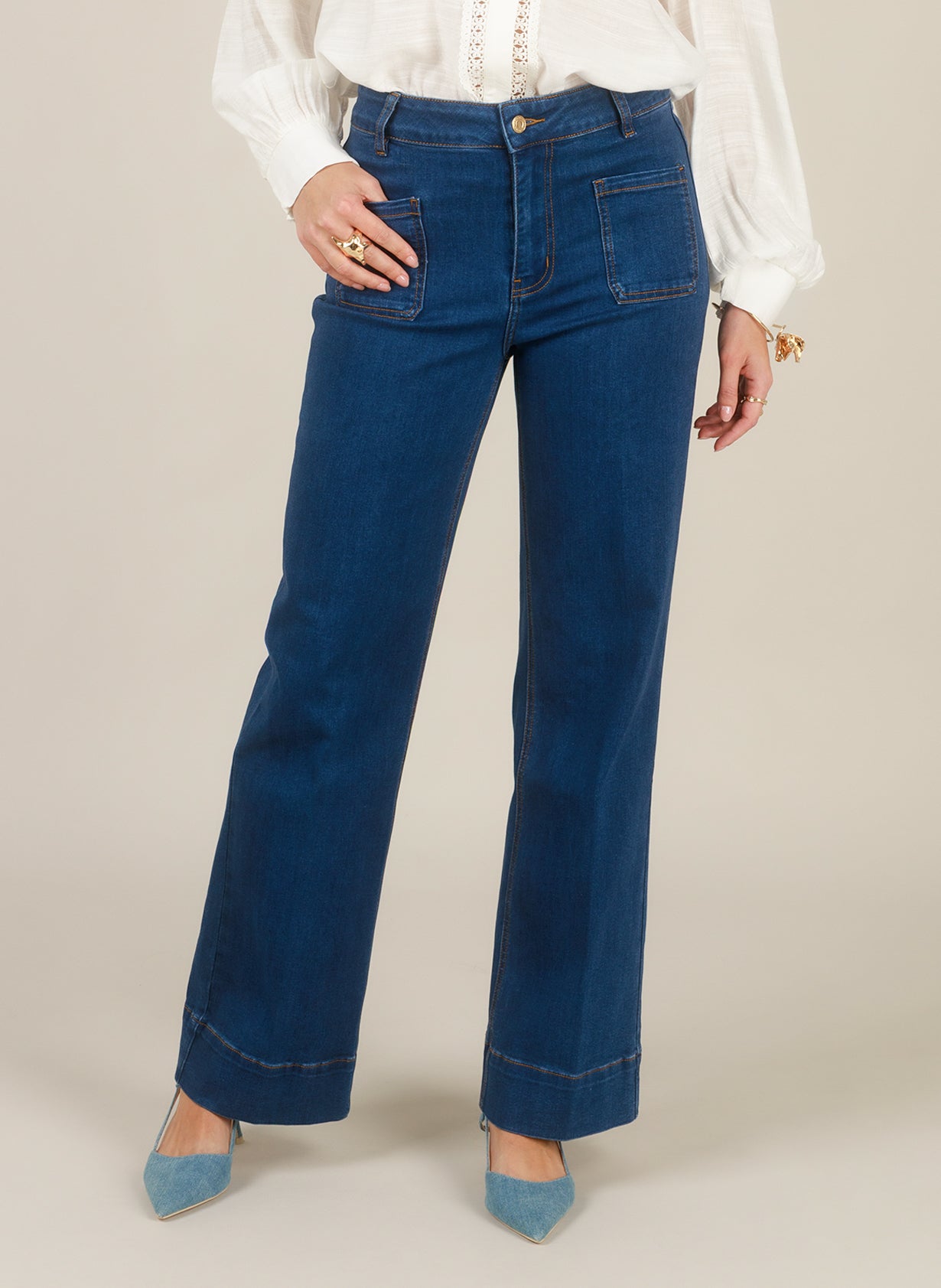 Ivy | Denim Stone Wash Blau