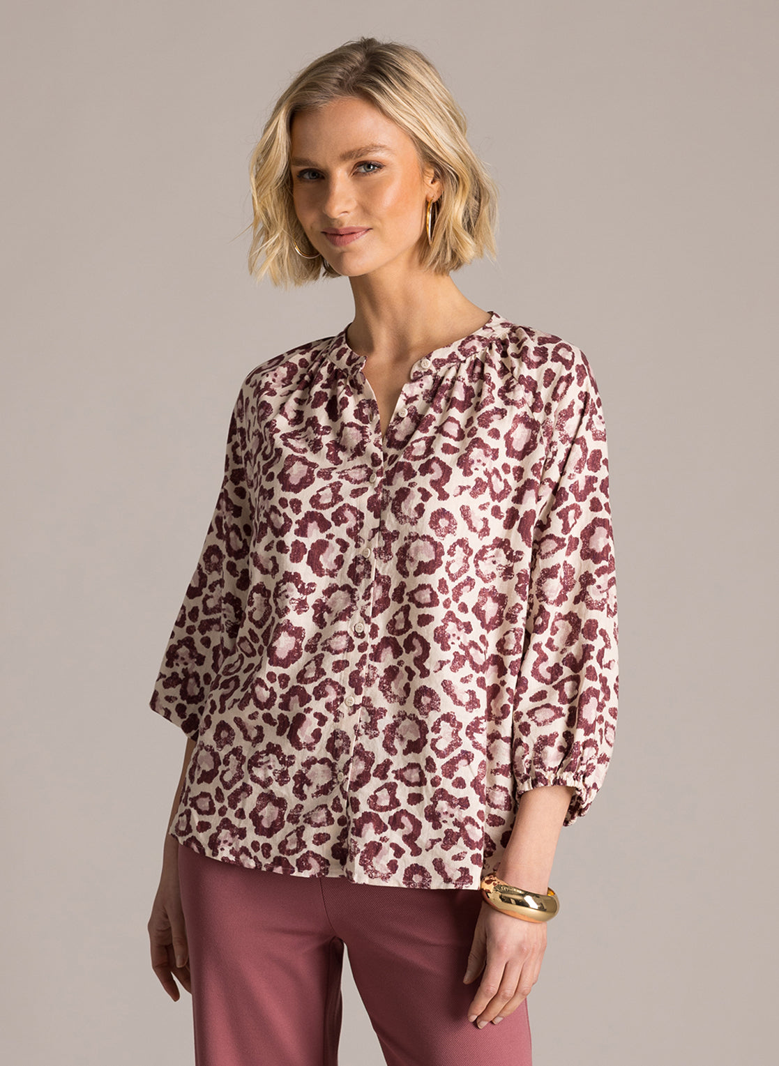 Katrien | Plum/Multi Colour