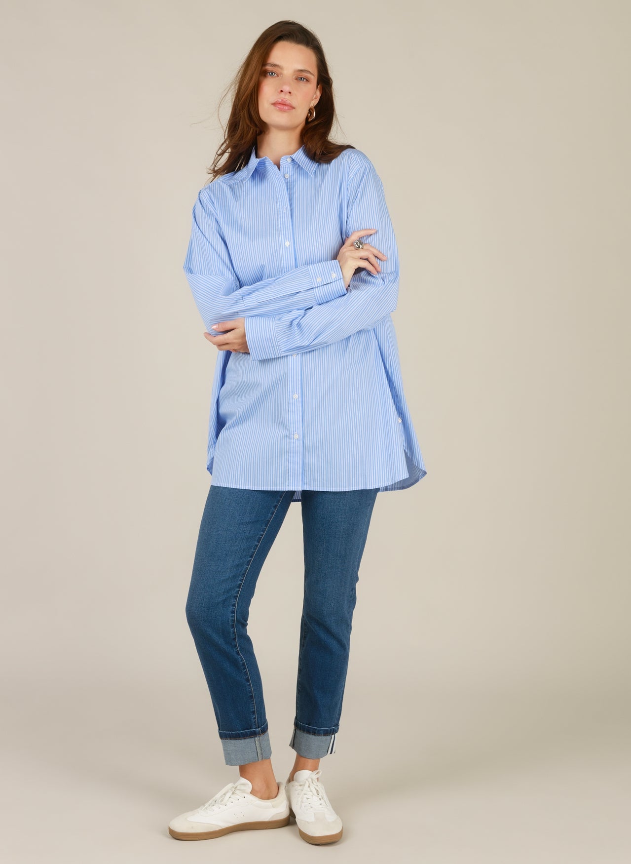 Rae Essential | Off White/Uniform Bl