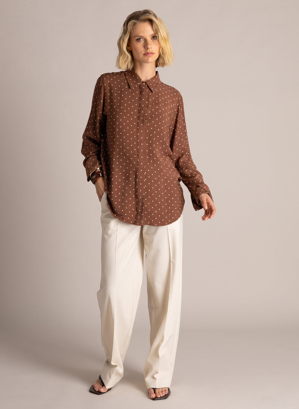Samira | Mocca Brown/Off Whit
