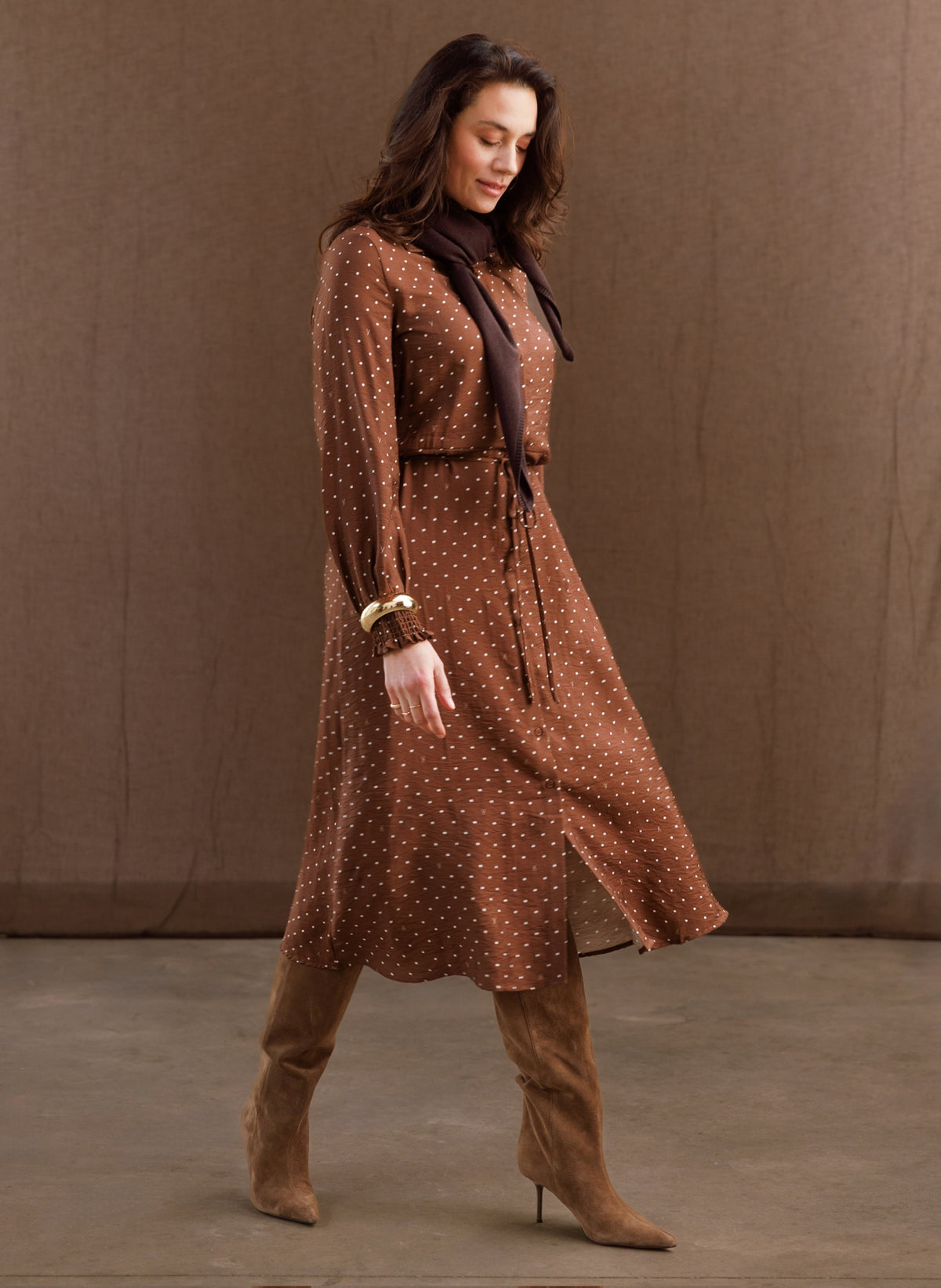 Sela | Mocca Brown/Off Whit