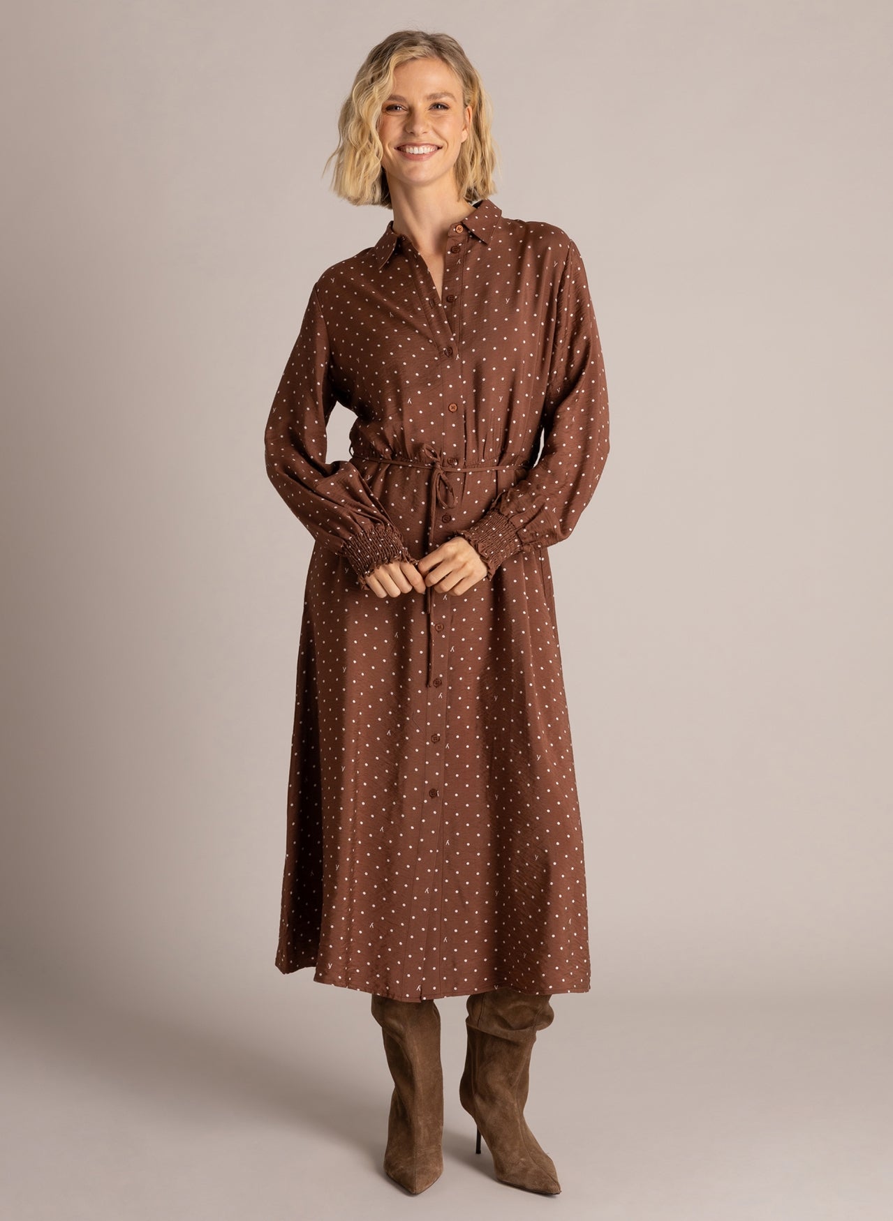 Sela | Mocca Brown/Off Whit