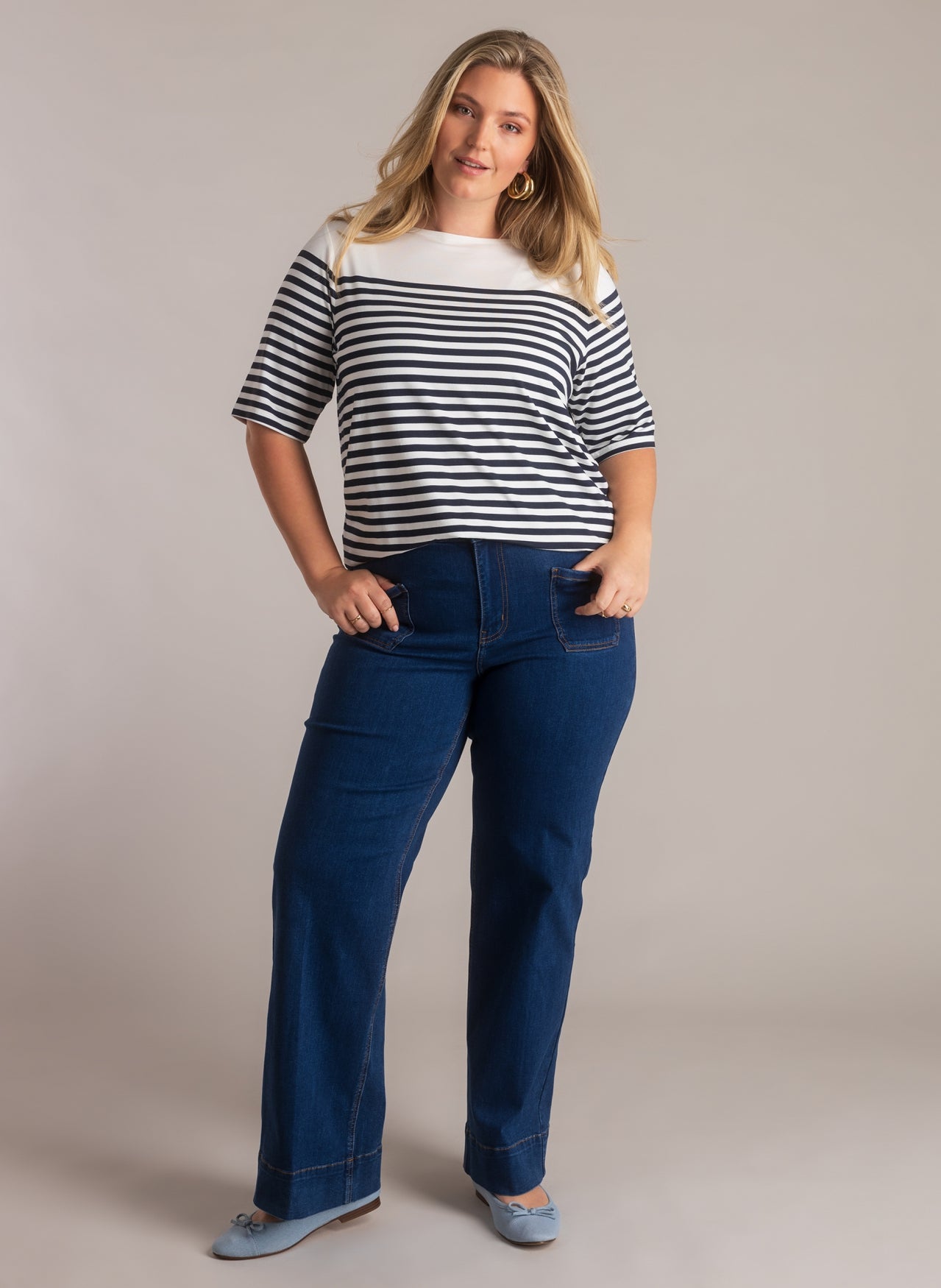 Jamila | Off White/Navy