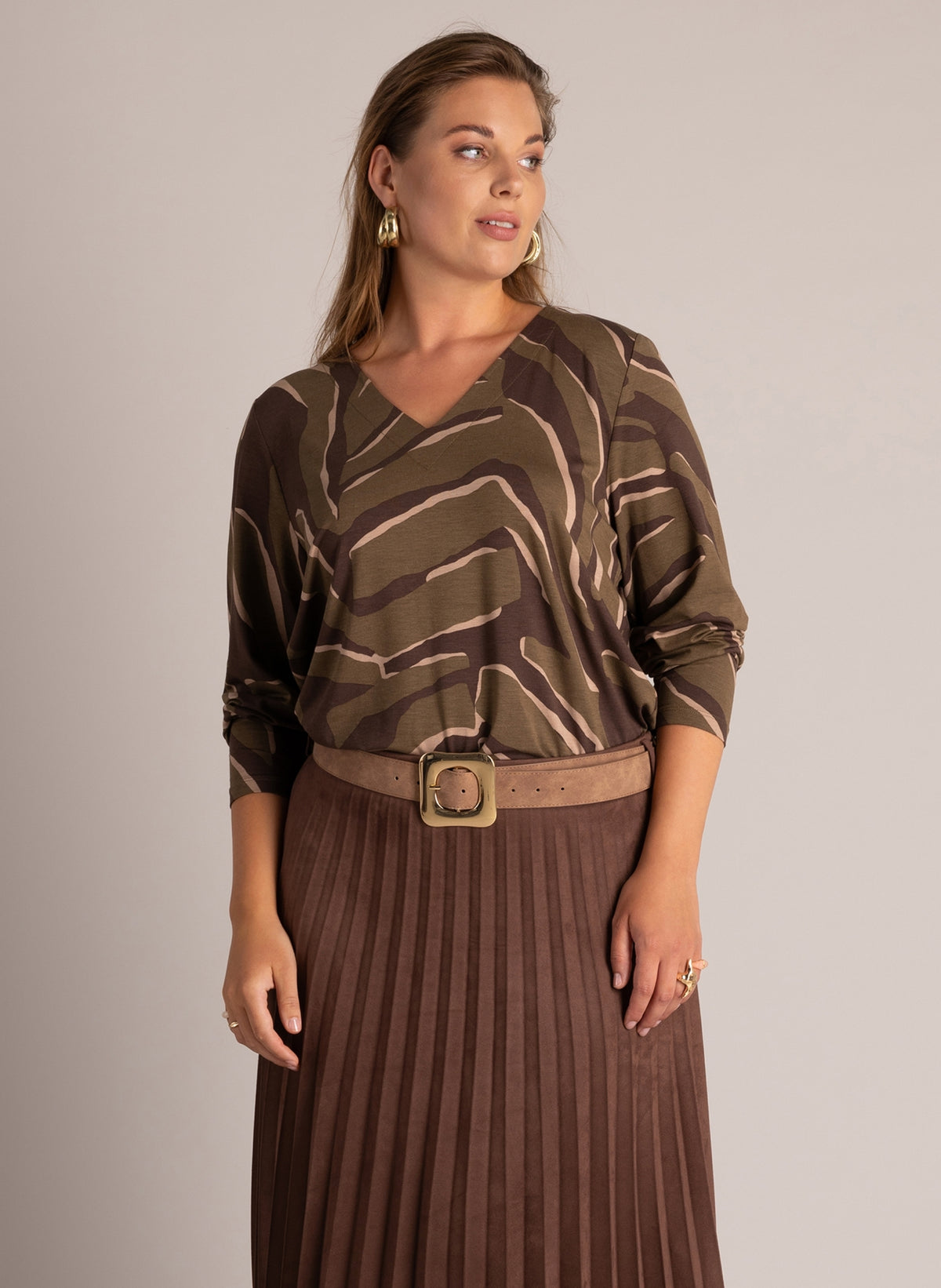 Vilma | Brown/Olive Green