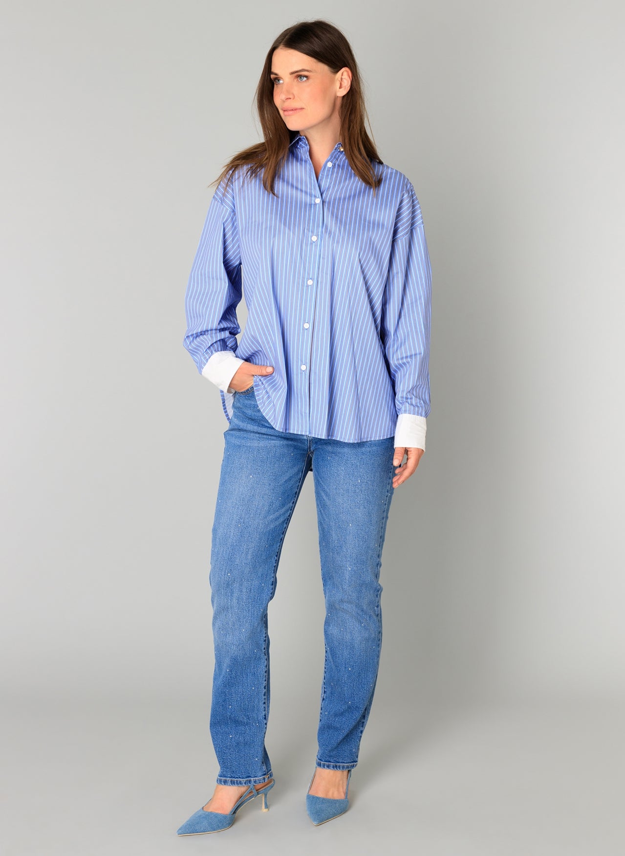 Benedikte | French Blue/Multi-Co