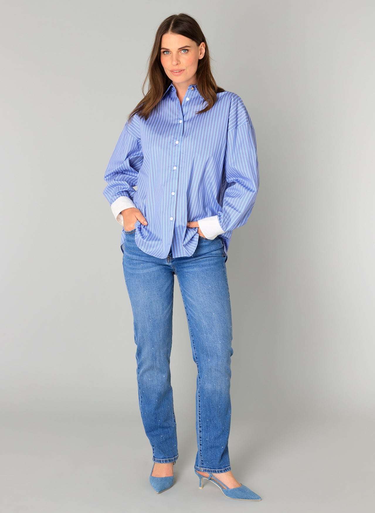 Benedikte | French Blue/Multi-Co