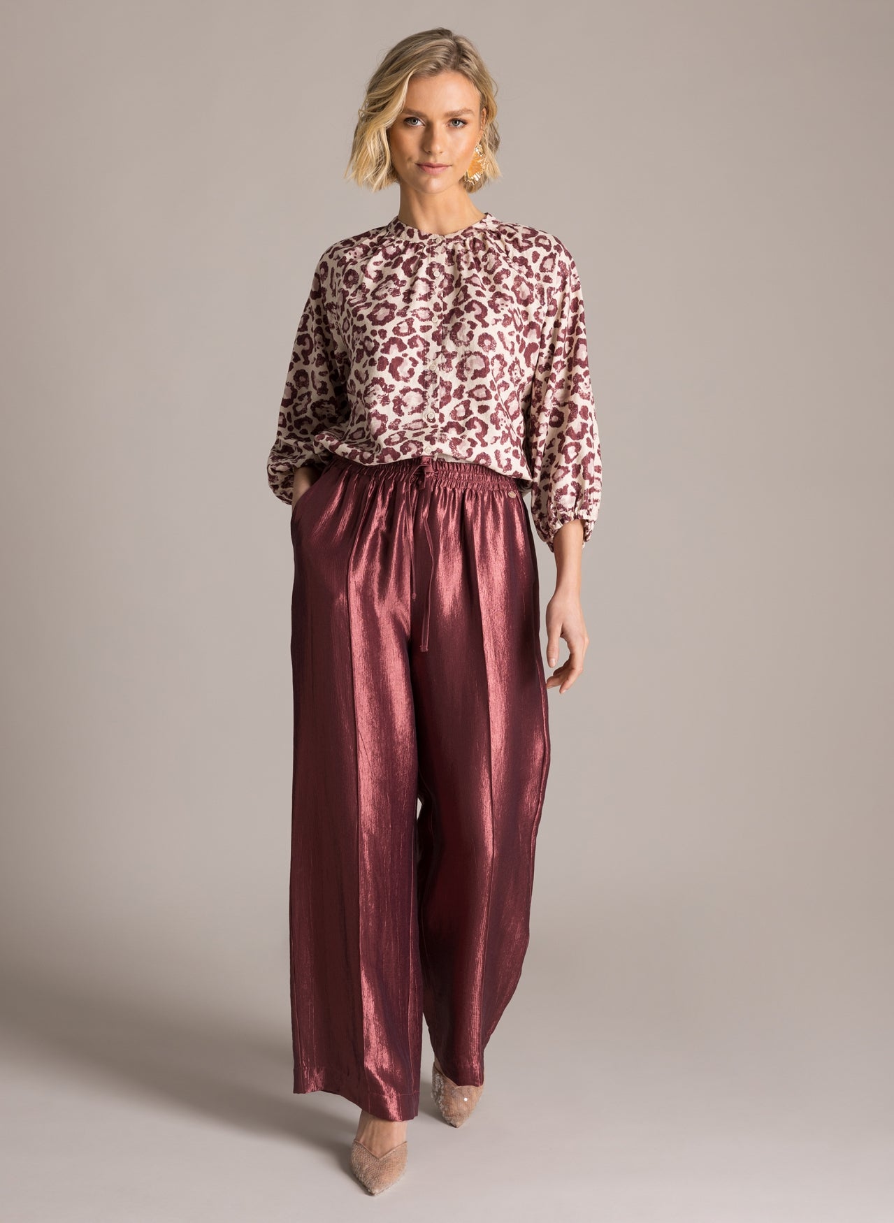 Katrien | Plum/Multi Colour