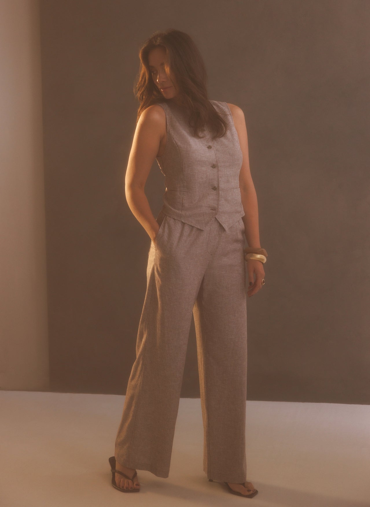 Miona | Coffee Brown/Off Whi