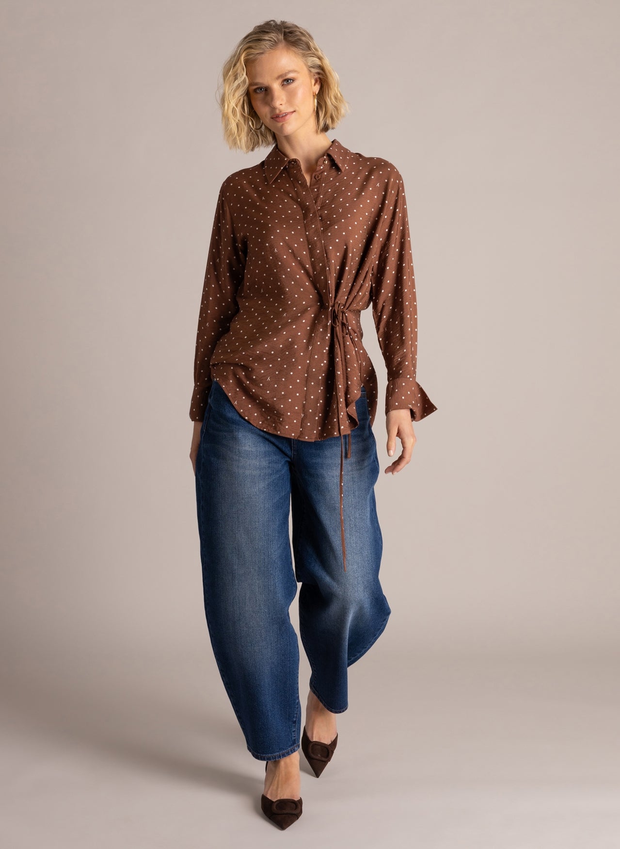 Samira | Mocca Brown/Off Whit