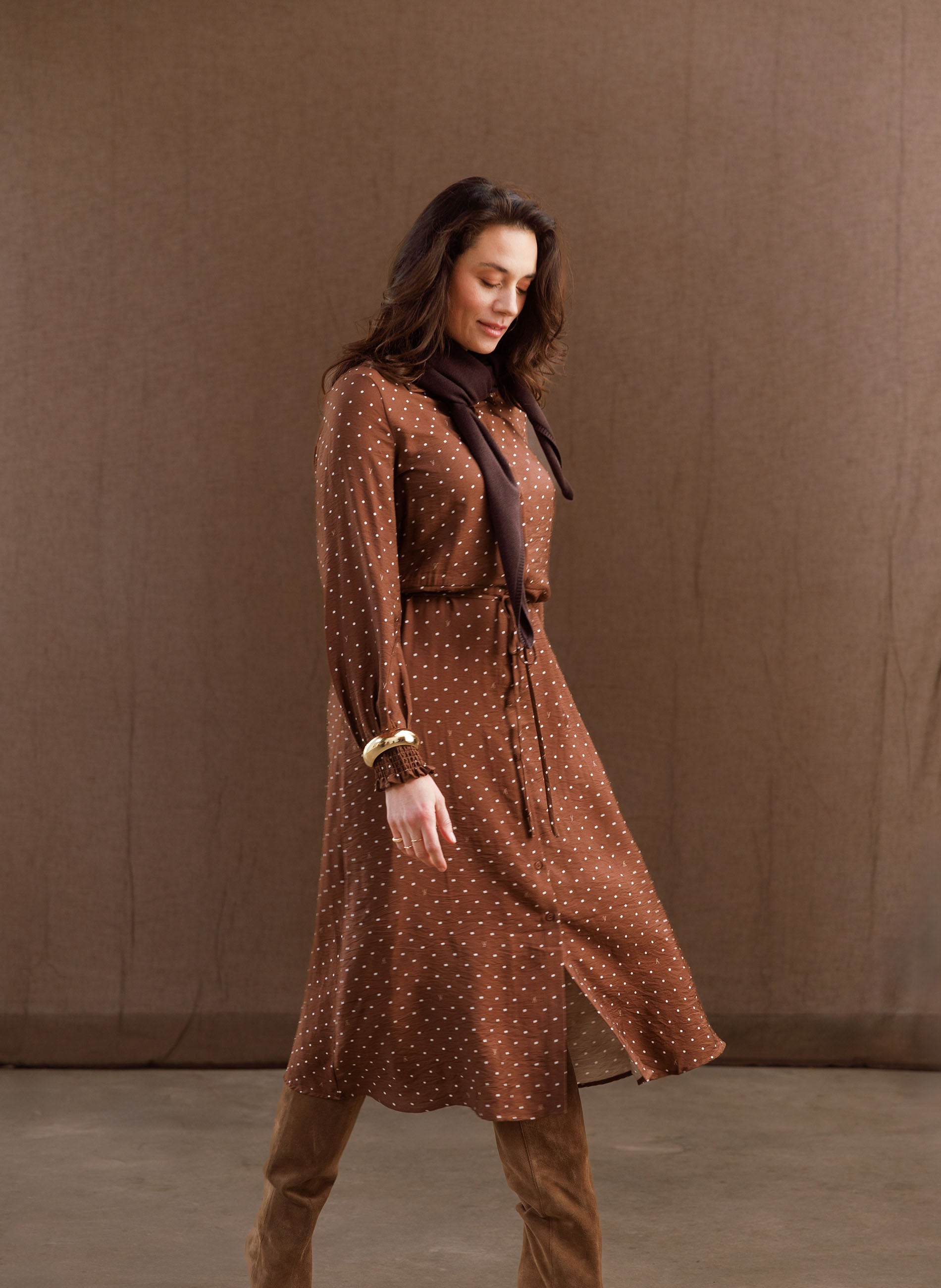 Sela | Mocca Brown/Off Whit