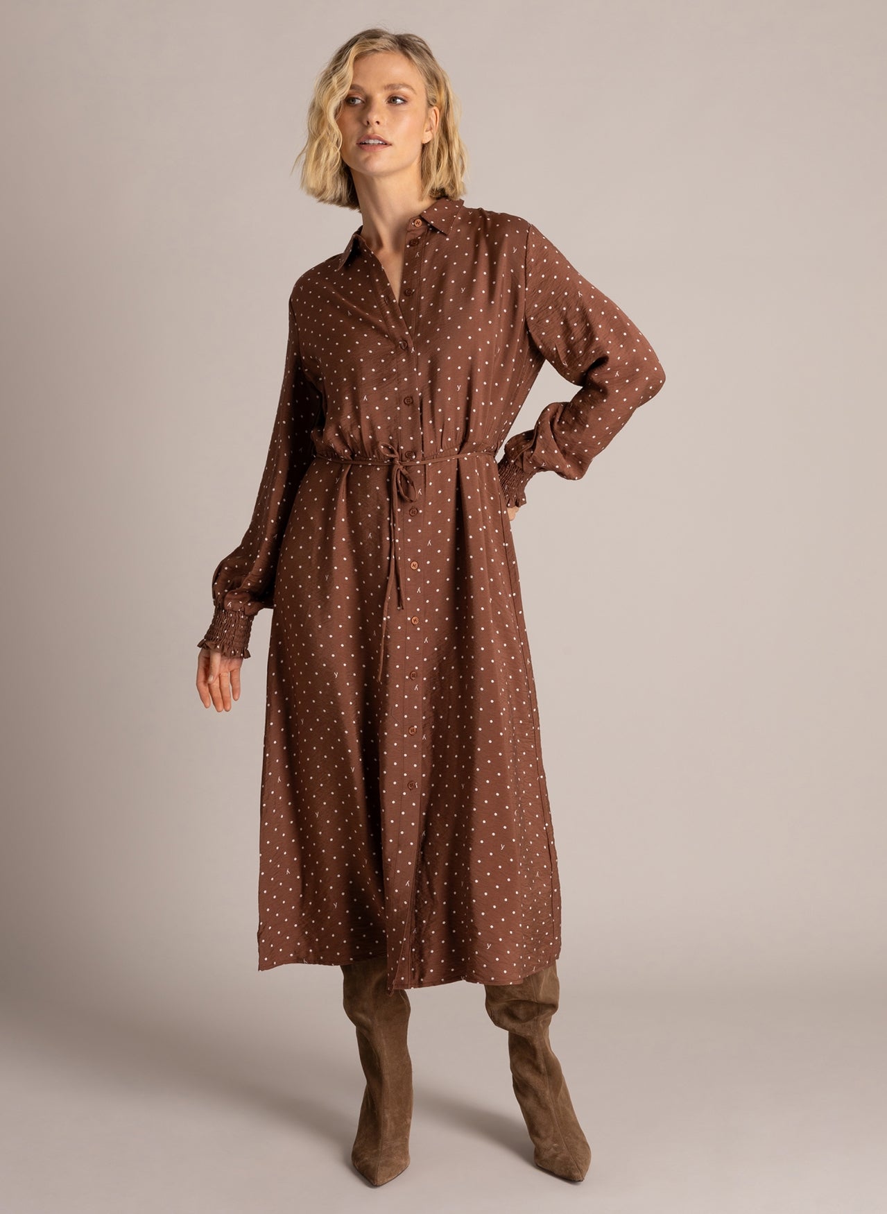 Sela | Mocca Brown/Off Whit